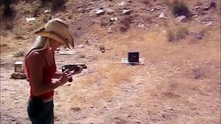 Girl Shooting TV Pistol Grip Shotgun w/ Broken Hand | 12 Gauge Mossberg