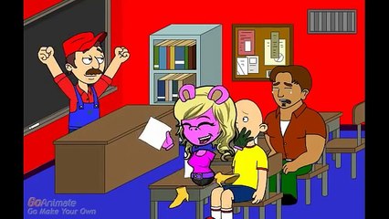 Caillou gets all fs on his report card/ grounded