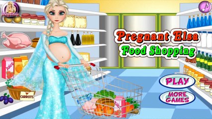 Frozen Princess Games - Pregnant Elsa Food Shopping 2