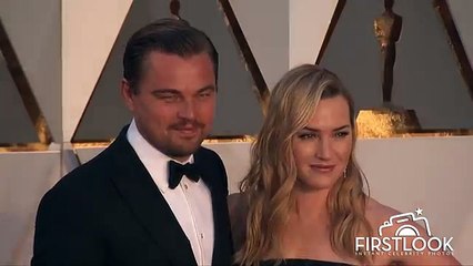 Kate Winslet and Leonardo DiCaprio arrive at the 2016 Oscars in Hollywood