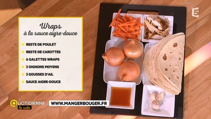 Recette : wraps à la sauce aigre douce