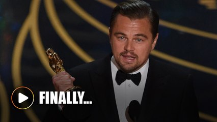Leonardo DiCaprio wins his first Oscar