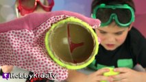 Whats in a Tennis Ball? Cut Open   Surprise POP Inside, Science Lab Fun by HobbyKidsTV