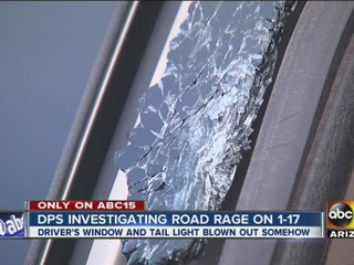 Van window blown out while driving on I-17
