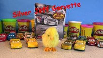 Disney Pixar Cars Unboxing New Silver Jeff Gorvette with Lightning McQueen Cars from Cars2