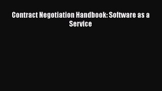 Download Contract Negotiation Handbook: Software as a Service Ebook Free