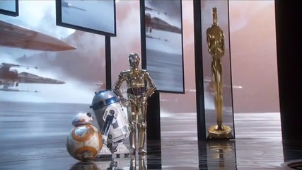 BB-8, C-3PO et R2-D2 sur la scènes des Oscars 2016
