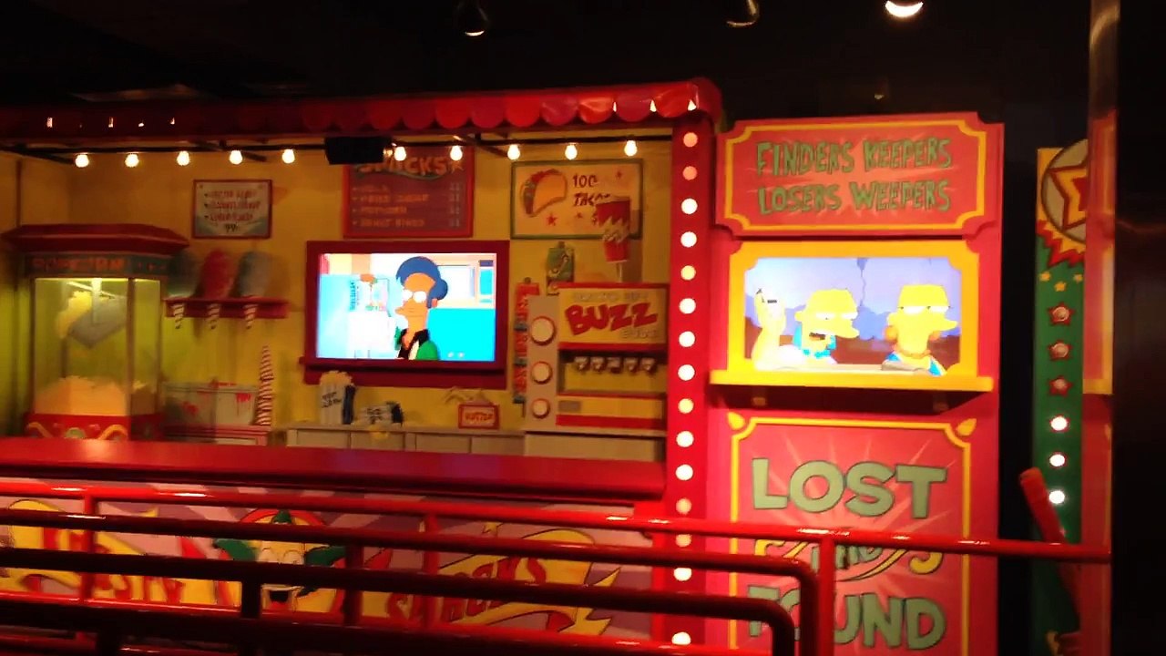 Universal Studios The Simpsons Ride Queue Line