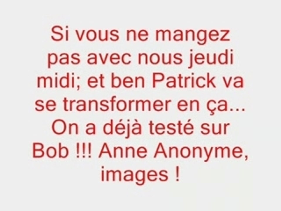 On a kidnapper Patrick !!!