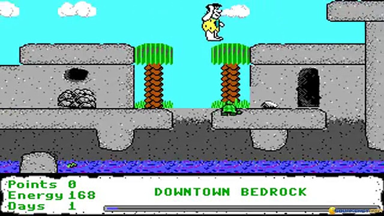 The Flintstones: Dino Lost in Bedrock gameplay (PC Game, 1990)