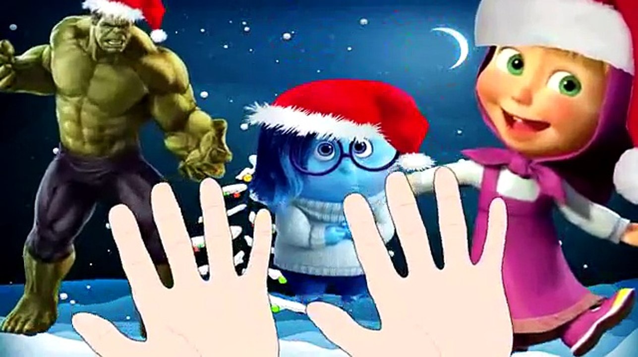 Finger Family Christmas Song - [ Hulk-Mawa Kawa-Ben 10-Inside Out-Spongebob ]