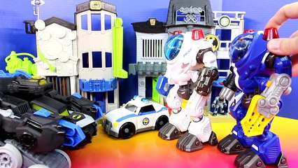 Imaginext Joker Creates Replica Batbot Robot To Destroy Gotam City Center Batman Bane Riddler