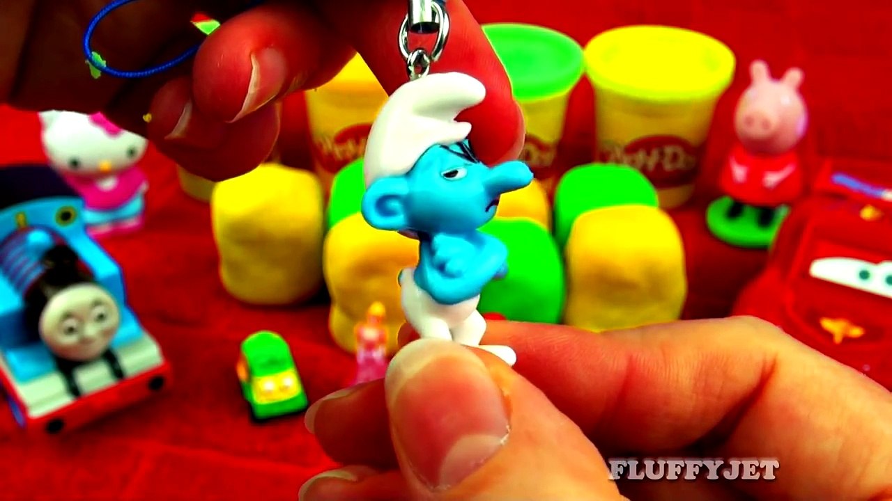 Play-Doh Suprise Eggs Peppa Pig Kinder Disney Princess Cinderella Toys Story LPS Spongebob FluffyJet