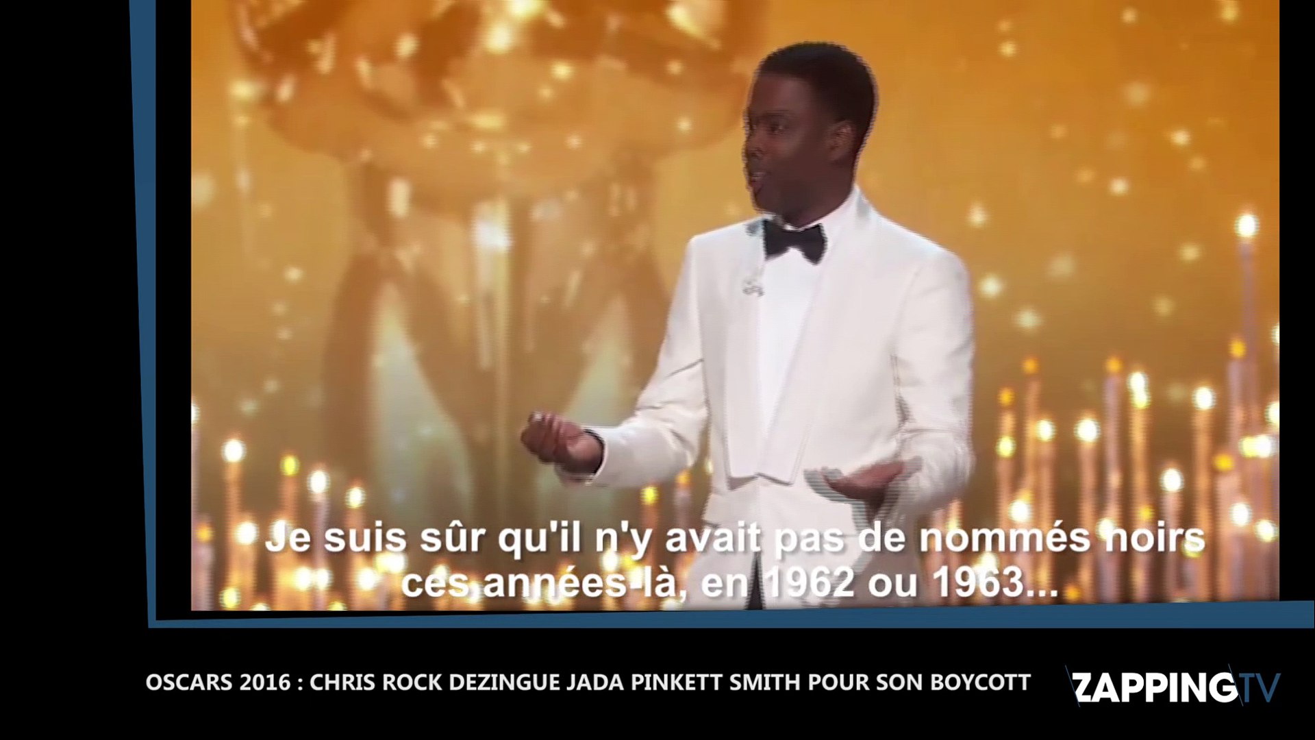 ⁣Oscars 2016 : Chris Rock dézingue Jada Pinkett Smith pour son boycott (vidéo)