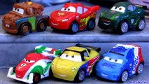 Cars 2 Micro Drifters Lightning McQueen, Raoul Caroule, Nigel Gearsley, Mater Disney Speedway Track