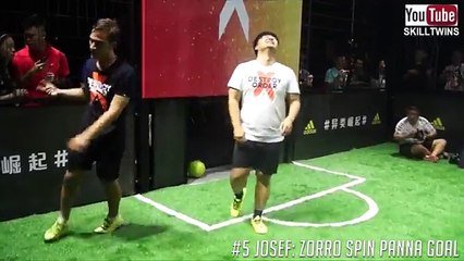 SkillTwins TOP 10 Amazing Football Freestyle Futsal Goals ★