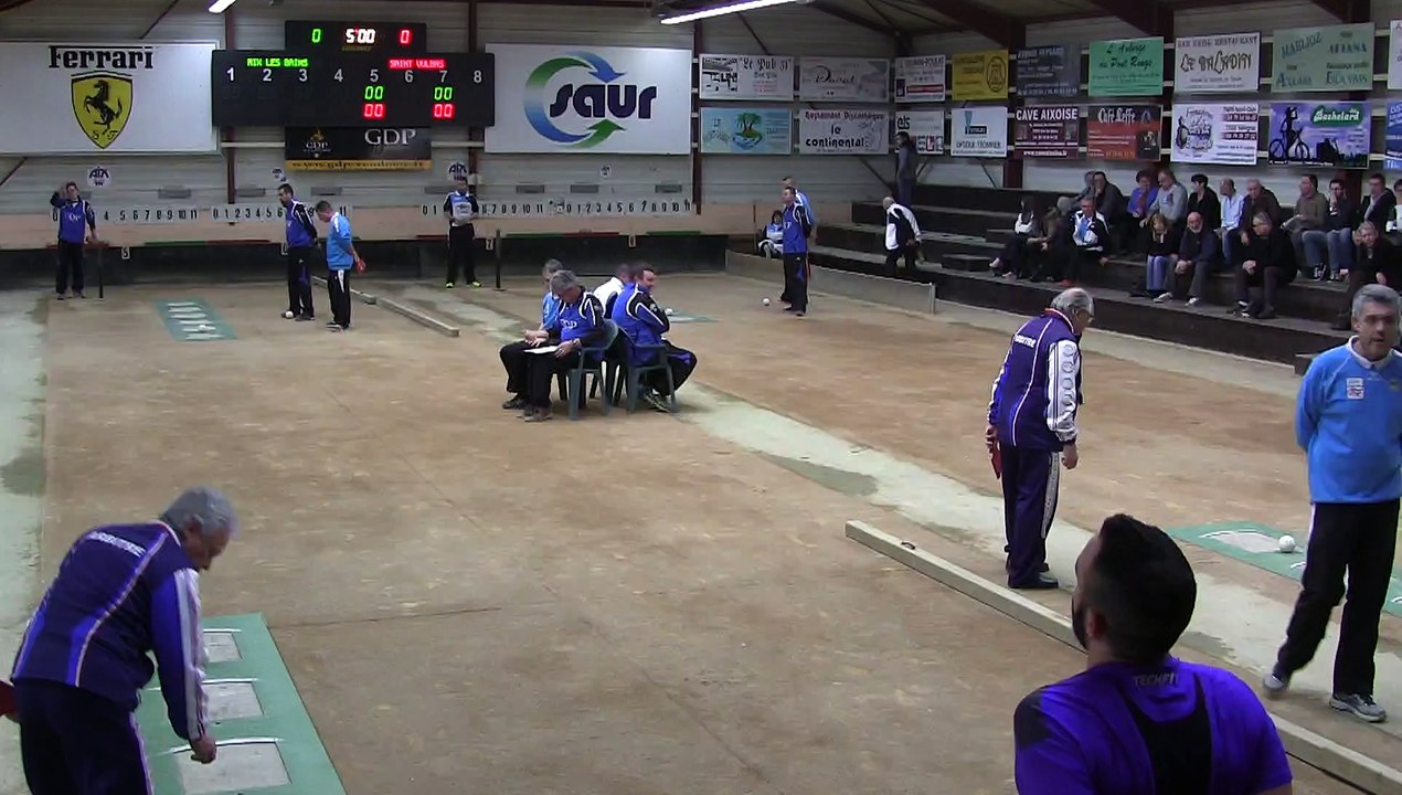 Tir progressif, 1er tour, Club Elite Masculin demi-finale, Aix-les-Bains vs Saint-Vulbas, Sport Boules, saison 2015-2016