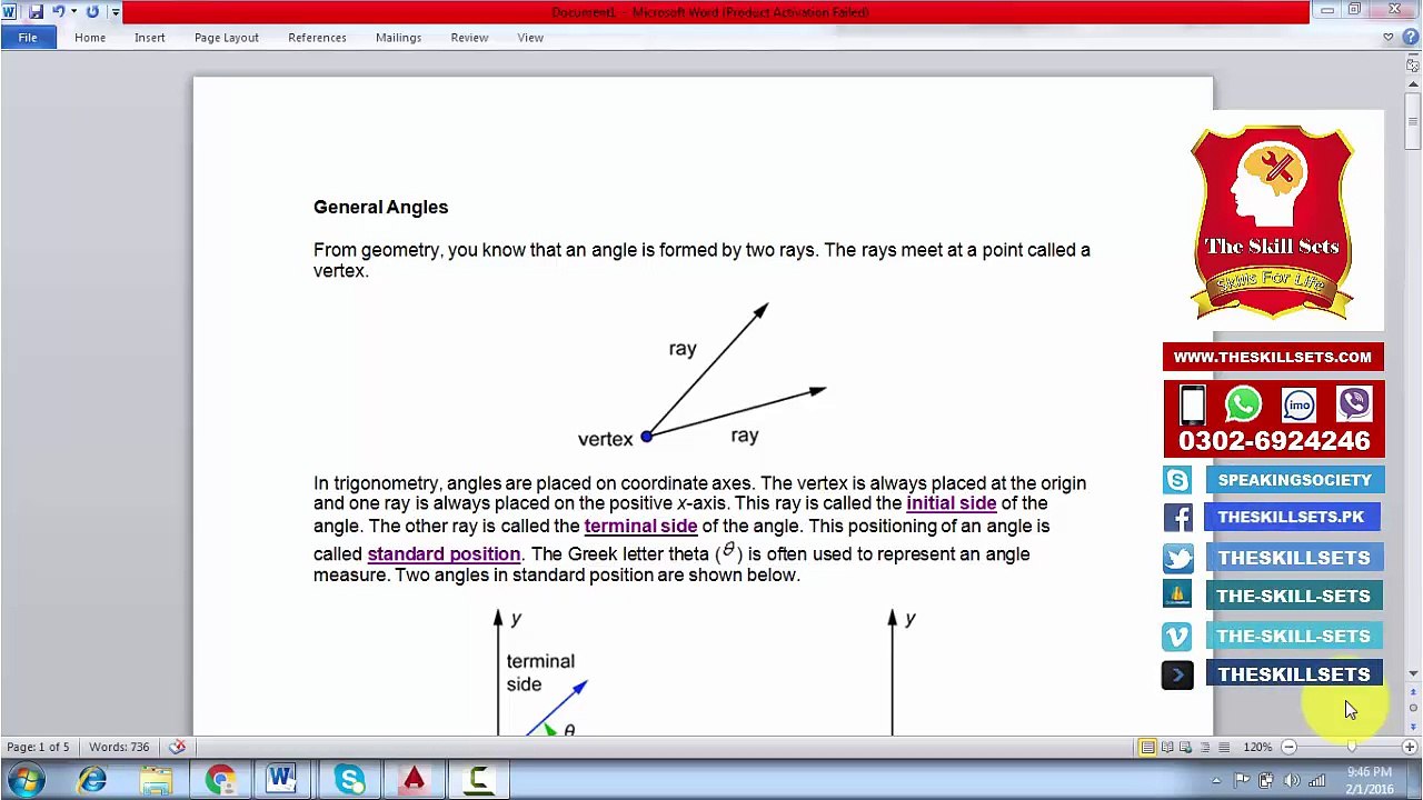 Intro angle : AutoCAD urdu training | The Skill Sets