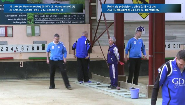 Point de précision, 2ème tour, Club Elite M demi-finale, Aix-les-Bains vs Saint-Vulbas, Sport Boules, saison 2015-2016