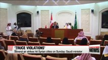 Saudi Arabia accuses Syrian gov't, Russia of truce violations in Syria