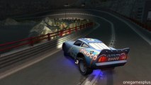 Night Race Stunt Speedway Park Dinoco McQueen Disney pixar car by onegamesplus