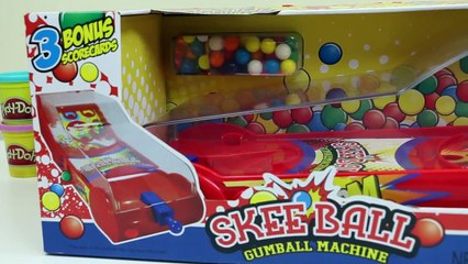 Dubble Bubble Skee Ball Gumball Machine with Lights and Sound Effects!