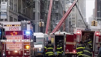 Mobile Footage Shows Crane COLLAPSE During Snow Storm In TriBeca Lower Manhattan New York City!!!!