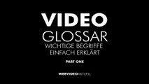 VIDEOGLOSSAR - Wichtige Begriffe einfach erkärt