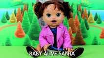 Baby Alive Santa Turns Naughty Villains Into Coal & Eats Them. DisneyToysFan.