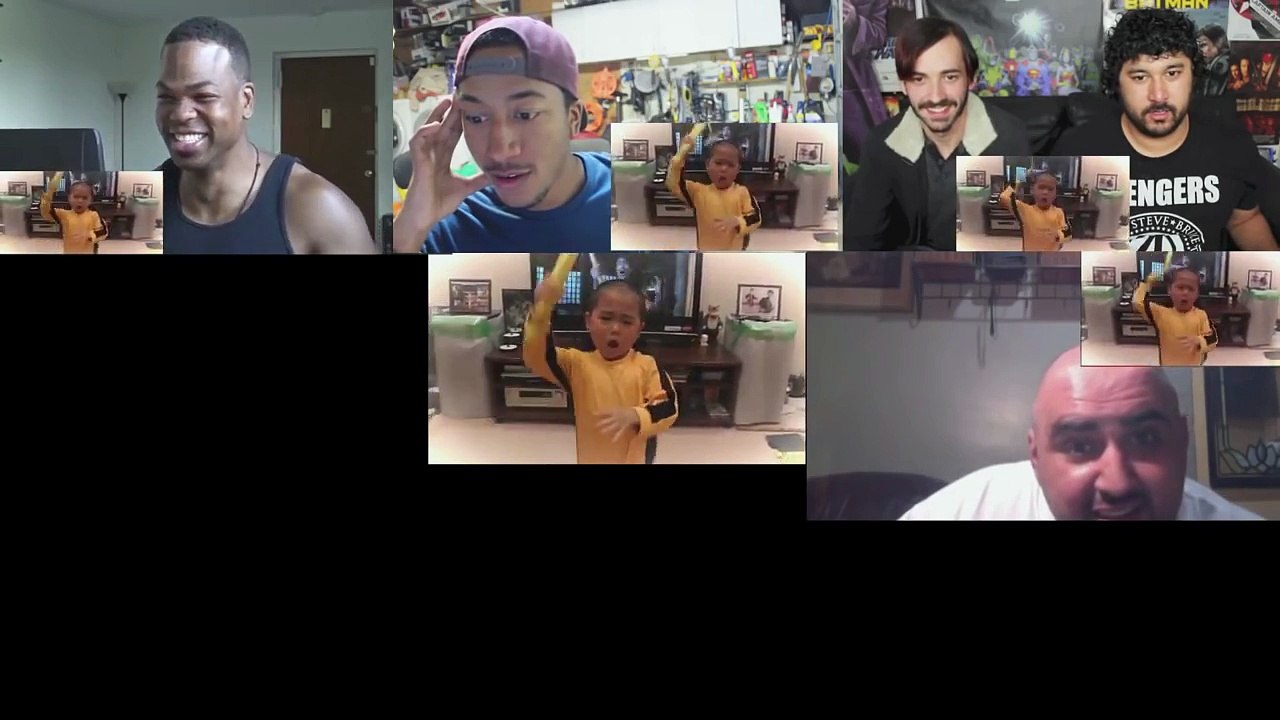 Kid Acting Bruce Lee's Nunchaku Scene (Reactions Mashup)