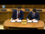 Pedro Sánchez y Albert Rivera firman el pacto de gobierno