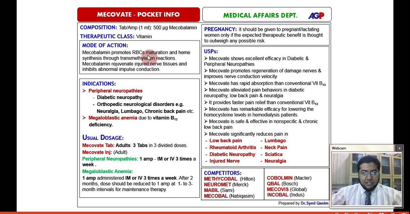 Mecovate Pocket Info Training by Dr.Syed Qasim