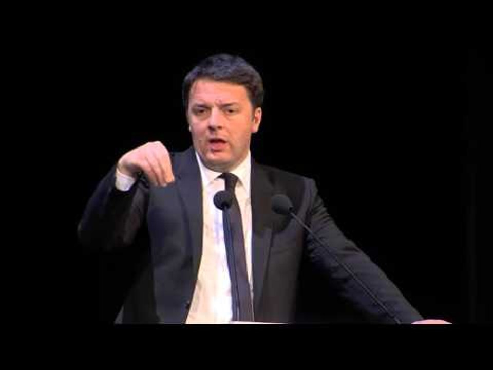 Milano - Renzi alla presentazione di Italia 2040 'Human Technopole'' (Piccolo Teatro) (25.02.16)