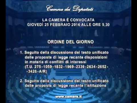 Roma - Camera - 17^ Legislatura - 577^ seduta (25.02.16)
