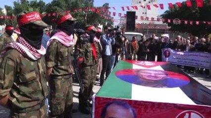 Gazze'de Zayid İçin Temsili Cenaze Töreni