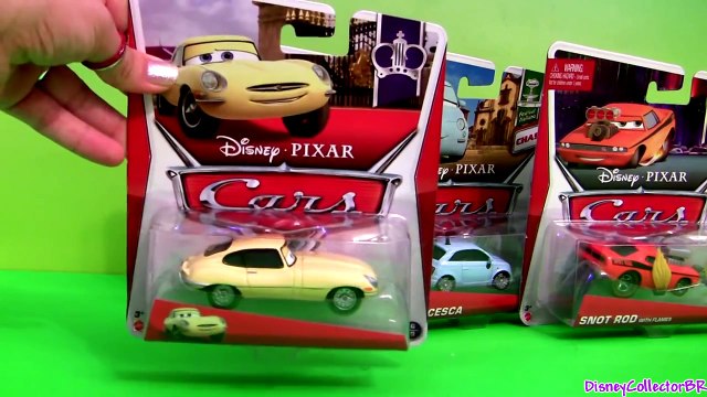 Cars Snot Rod with Flames, Cars 2 Francesca Chase, Victor Paveone, Donna Pits Disney Pixar car-toys