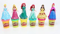 Disney Princess MagiClip Collection Play-Doh Magic Clip Anna Ariel Merida Rapunzel Belle Dolls
