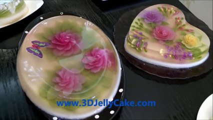 Des décorations en 3D dans des gâteaux à la gelée !!