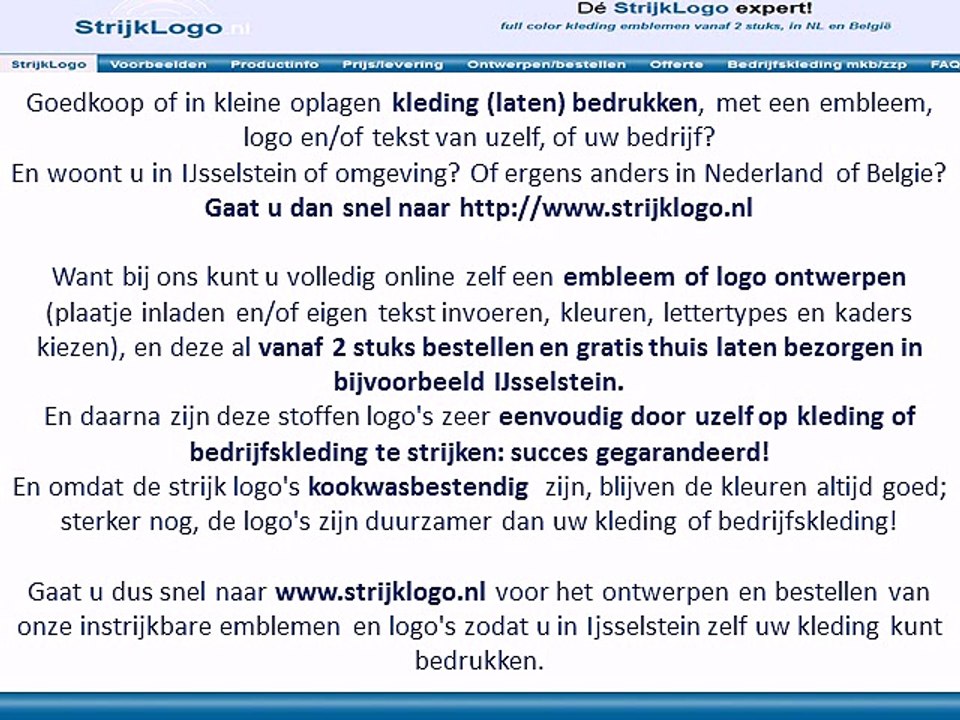 Kleding bedrukken IJsselstein