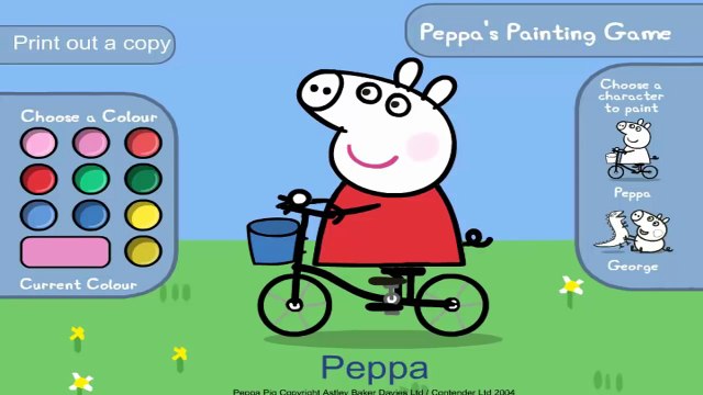 Свинка Пеппа- раскраска Пепи и Джорджа peppa pig