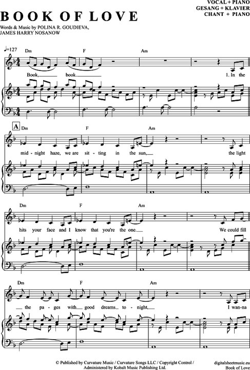 Noten bei notendownload - Book of Love (Felix Jaehn Feat. Polina)