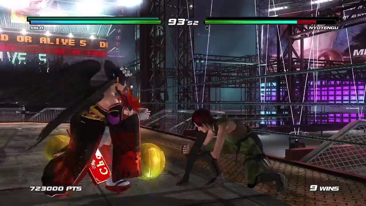 DEAD OR ALIVE 5 Last Round Nyotengu Grapples (Mila)