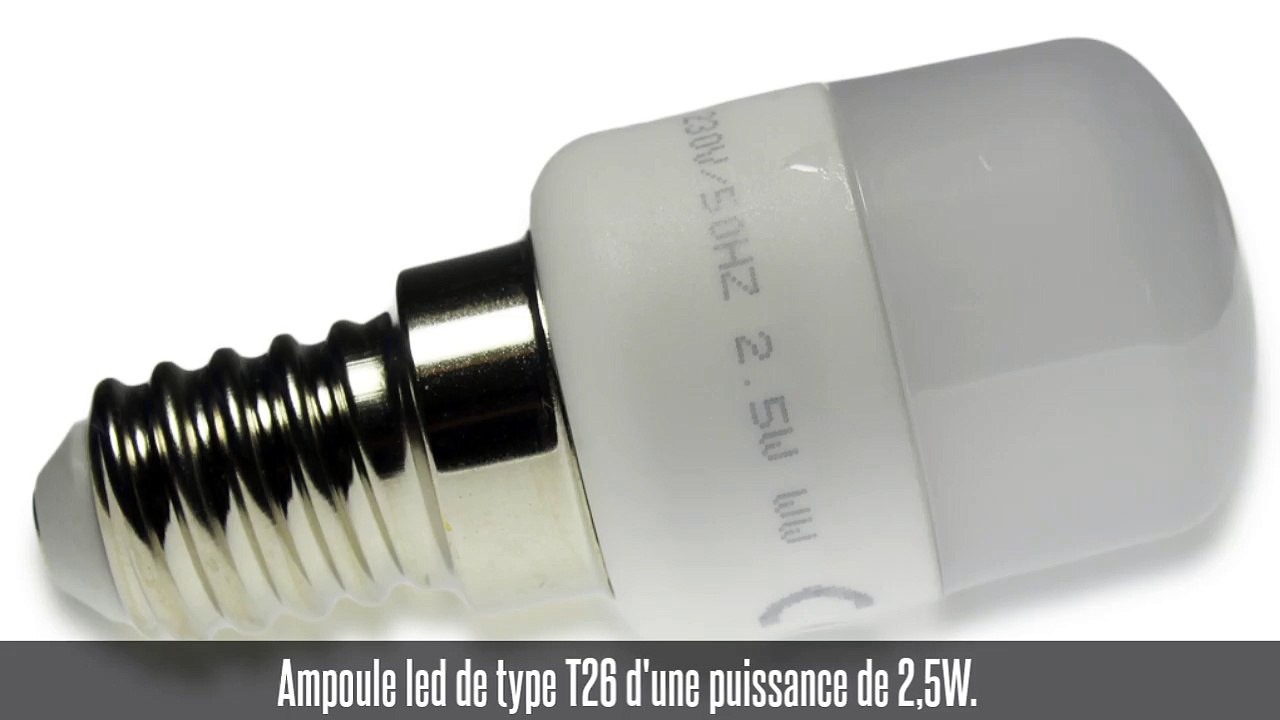 Ampoule led T26, E14, 25W, 230 lm, 270°, blanc chaud
