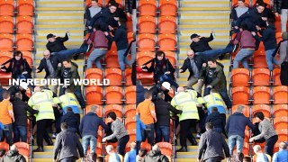 Shocking Images As Crowd Violence Breaks Out During Blackpool vs Leeds Championship Encounter!!!