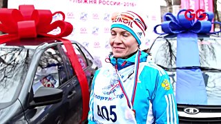 Мини-интервью победительницы Всероссийской массовой лыжной гонки Лыжня России 2016 Натальи Ильиной
