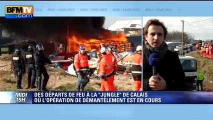 Calais: deux départs de feu dans la zone sud de la "jungle"