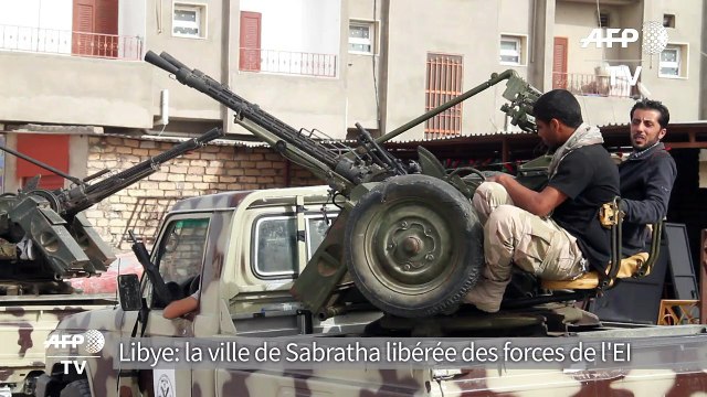 Libye: parade de miliciens de 'Fajr Libya' à Sabratha