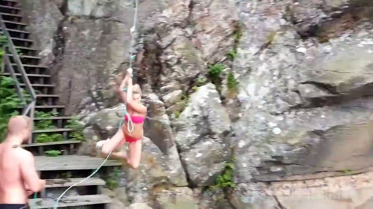 Well, at least she made it to the water