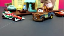 Disney Pixar Cars Tokyo Mater Races for Radiator Springs with Francesco Bernoulli down a race track