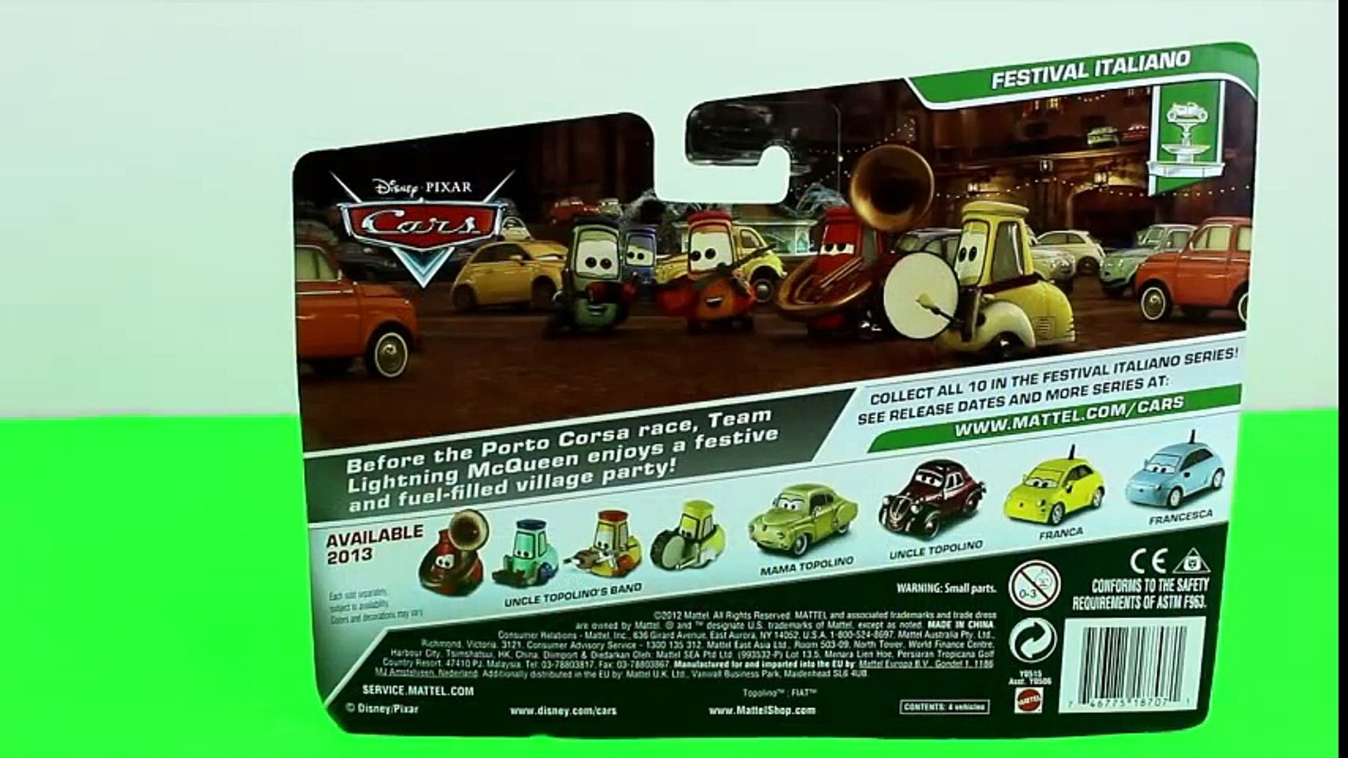 Disney Pixar Cars Uncle Topolino's Band & Scene Uncle Topolino